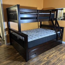 Bunk Bed Full - Twin / Mattress Included     🔥   Litera  Full / Twin  Colchones Incluidos 