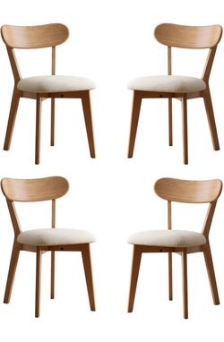 4 solid wood dining chairs