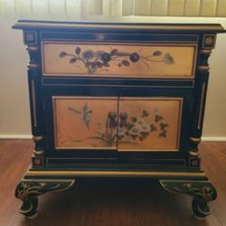 Oriental Mid Century side table or nightstand