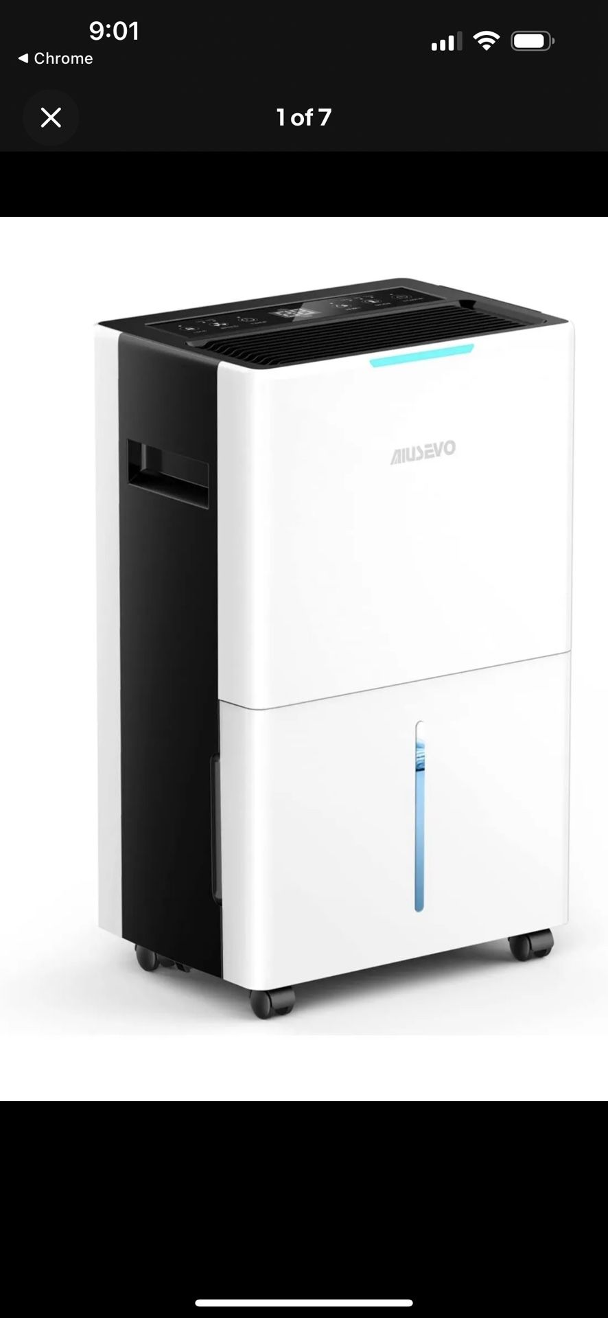 Aiusevo 2000 Sq Ft Intelligent Dehumidifier, 3 Modes, Auto Shut Off Protection