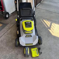 RYOBI 40V HP Brushless 21 in. Cordless Battery Walk Behind Self-Propelled Lawn Mower with (1) 6.0 Ah
