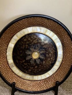 Large Decorative Accent Plate With Stand