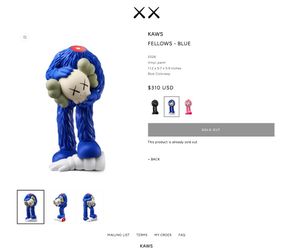 KAWS FELLOWS Vinyl Figure Blue