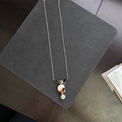 STERLING SILVER KUNG FU PANDA WITH JADE STONE