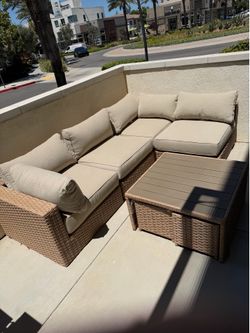 6 piece outdoor sectional couch