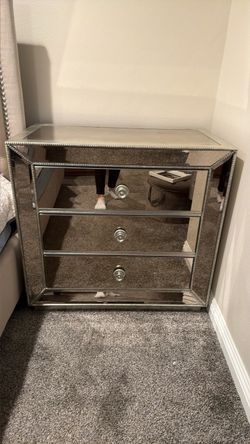 Mirrored Nightstand (x2)