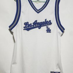 VINTAG3 90'S LEE SPORTS  LOS ANGELES DODGERS  BASKETBALL JERSEY MENS SIZE  L RARE UNIQUE 