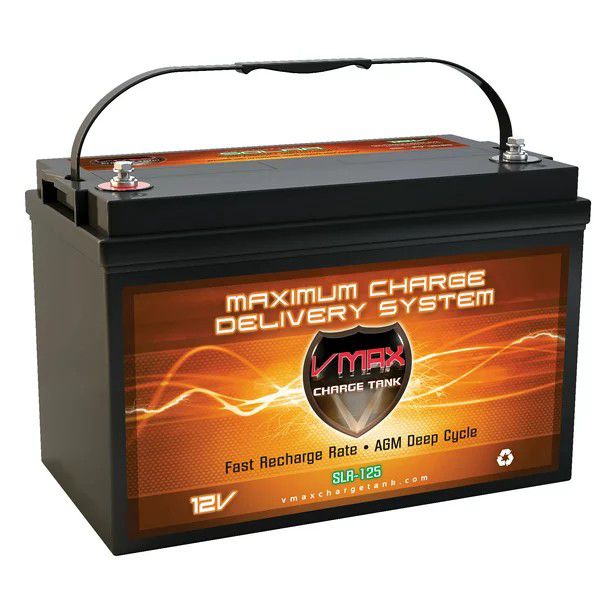 Never Used  VMAX SLR125 AGM 12V 125Ah Deep Cycle Battery for RV, Marine, Solar, EV