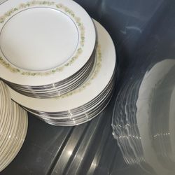 21 Plates  12 Nog Plates 8  Small Noritake 