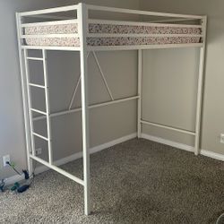 Kids Twin Loft Bed Frame 