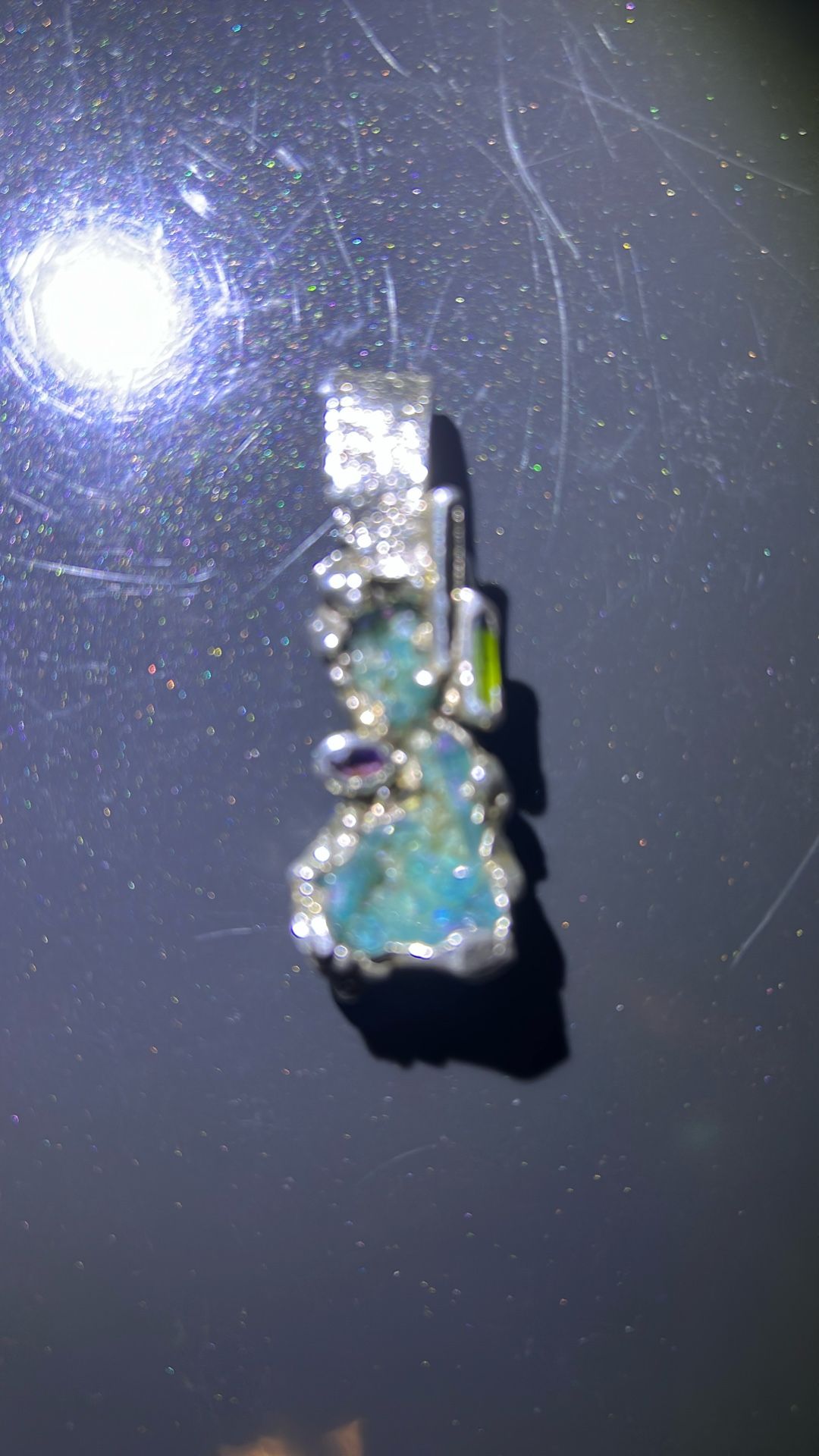 Peridot & Amethyst Pendant