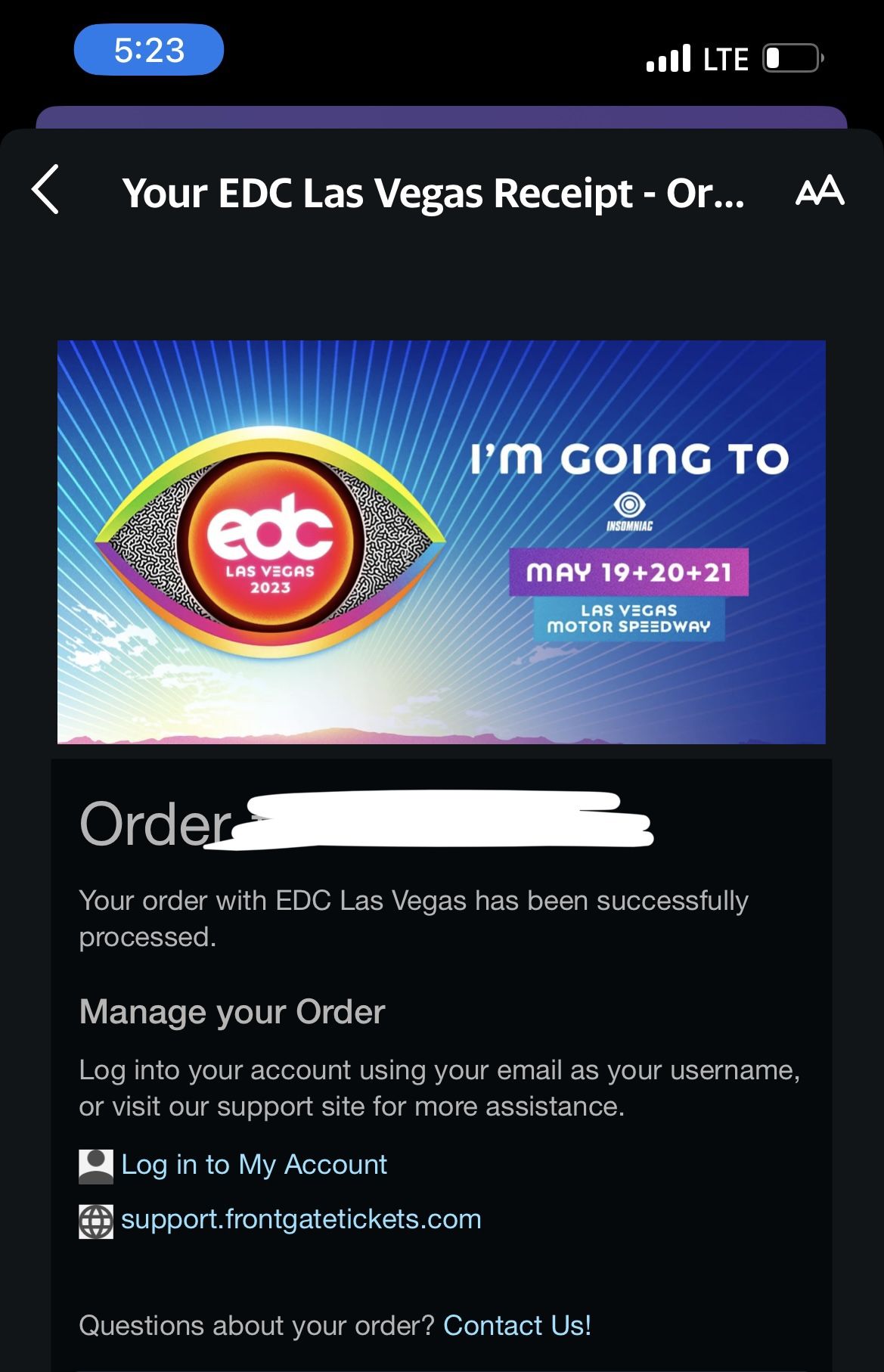 EDC 2023 GA TICKET