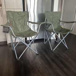 A Pair Of Portable Camp Chairs