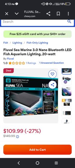 Fluval nano marine light