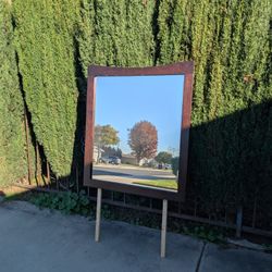 Dresser Mirror Dark Brown 