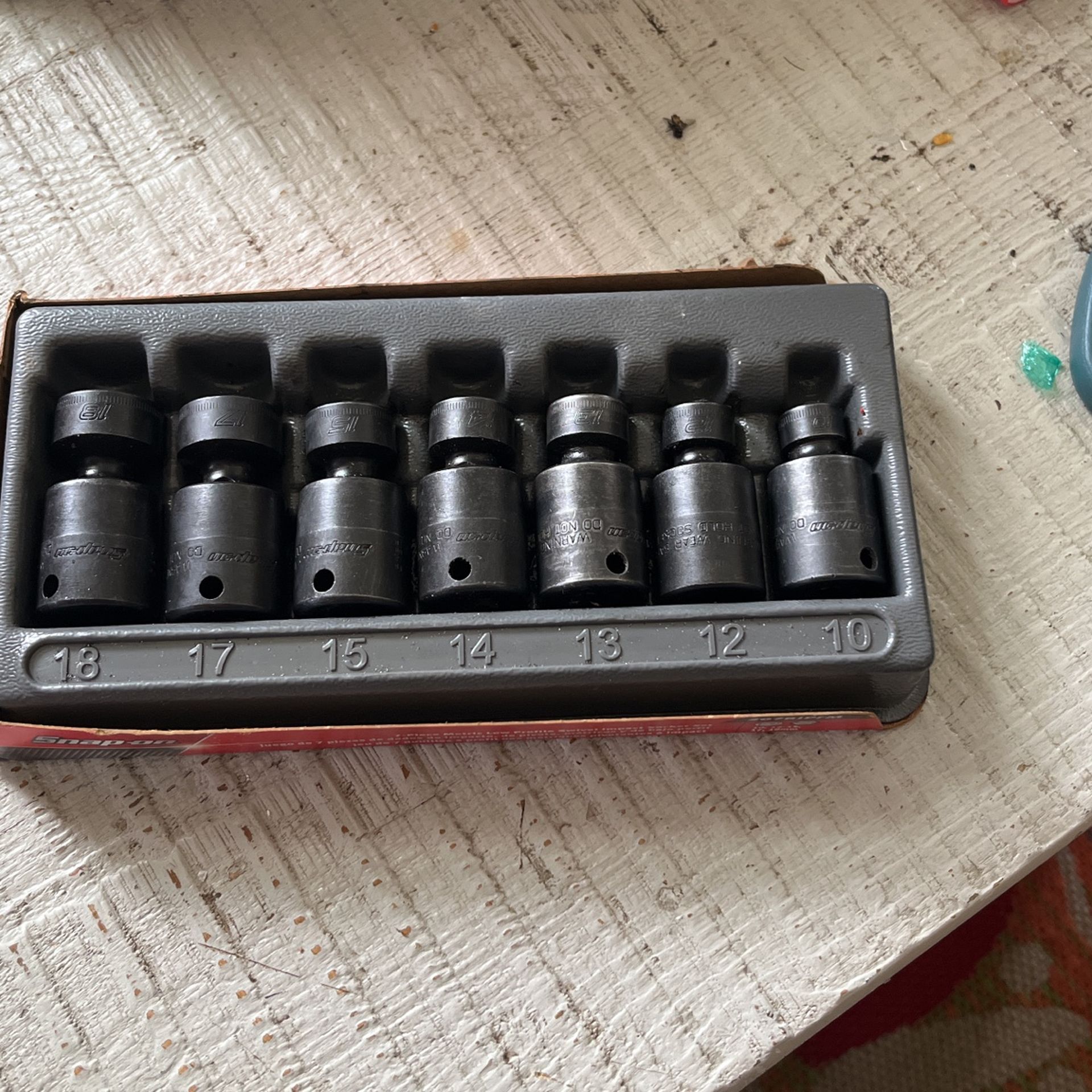 Snap On Set Of Swivel Metric Impact Socket