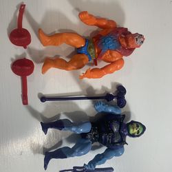MOTU Skeletor and Beast Man Figures