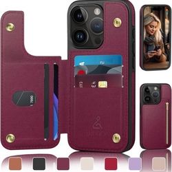 Designed for iPhone 15 Pro Max Case Wallet with Card Holder