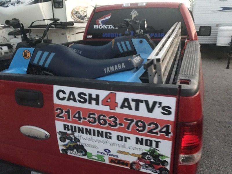Cash4atvs 4 wheelers etc.