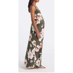 New Floral Maternity Maxi Dress - Size Medium