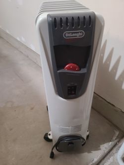 DeLonghi Oil Filled Electric Radiator PORTABLE ROOM SPACE HEATER ON WHEELS