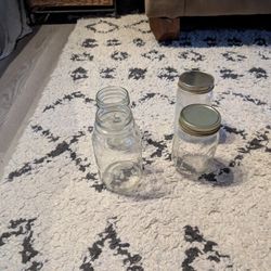 4 Glass Mason Jars