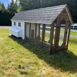 Chicken Coop For Sale  With Attached Run 