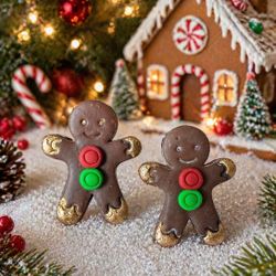 Gingerbread Man Handmade Polymer Clay Earrings