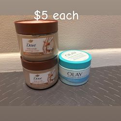 Dove/olay body scrubs
