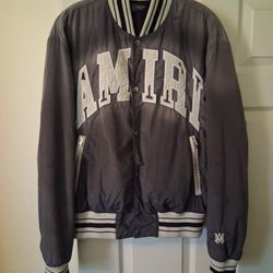 AMIRI Sun Faded Bomber Jacket - Black