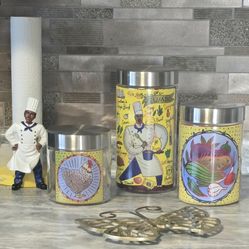 Mark Andresen's  Our Own Image Creole Male Cook Glass Canistes