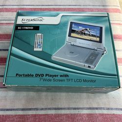 DVD Player, Portable, 7 Inch Screen, Color Monitor