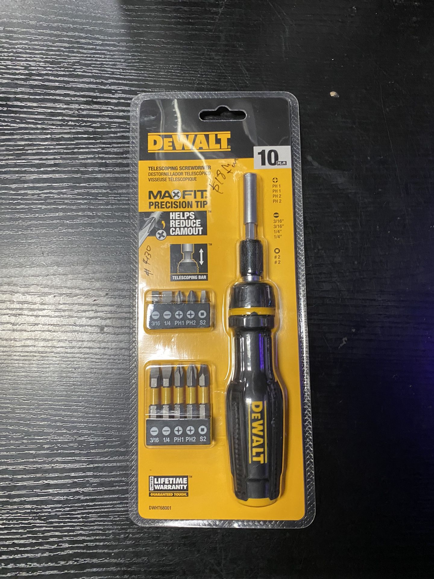 DEWALT Max Fit Telescoping Ratcheting Multi-Bit Combination Screwdriver Set (10-Piece