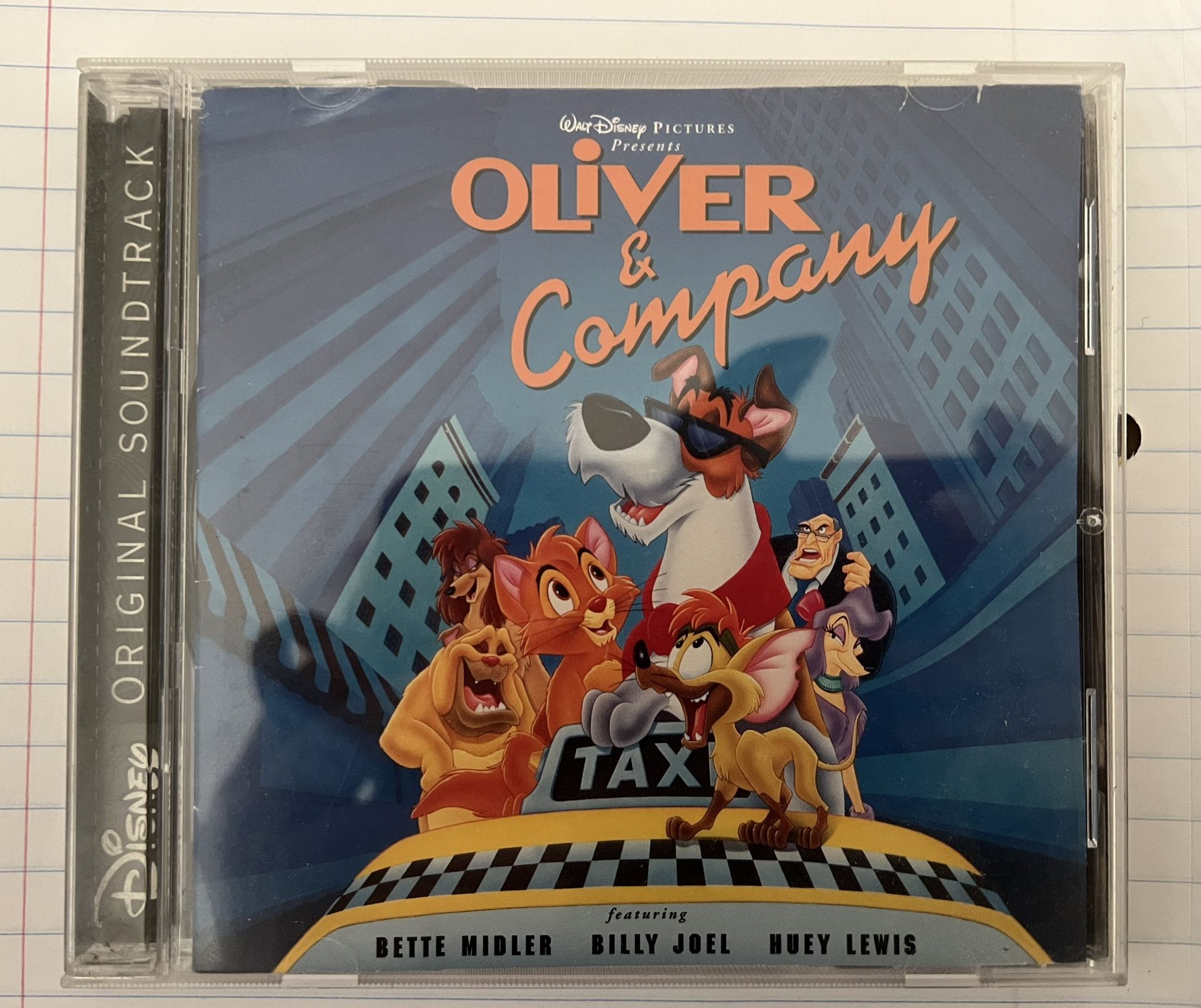 Disney’s Oliver & Company Film Soundtrack CD Copy