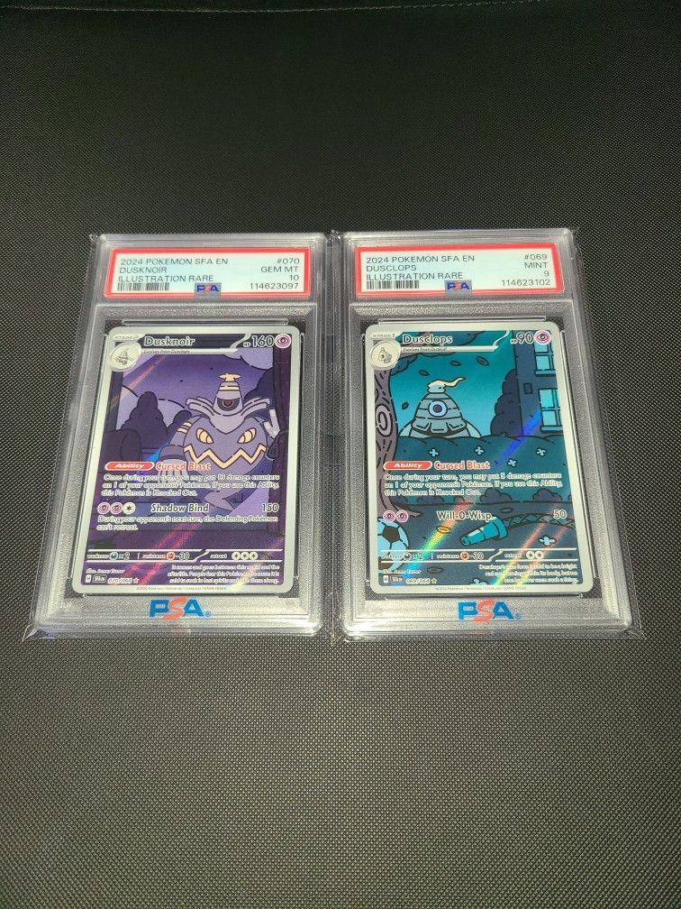 Shrouded Fable Dusknoir PSA 10 And Dusclops PSA 9