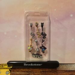 Morbid Metals Surgical Steel 316L Dragon Belly Piercings 14G  New In Pkg F8