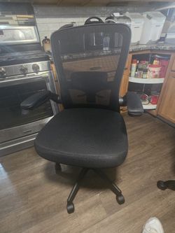 Flexking office chair, breathable mash, high back Ajustable arms, black computer chair for home and office # 694