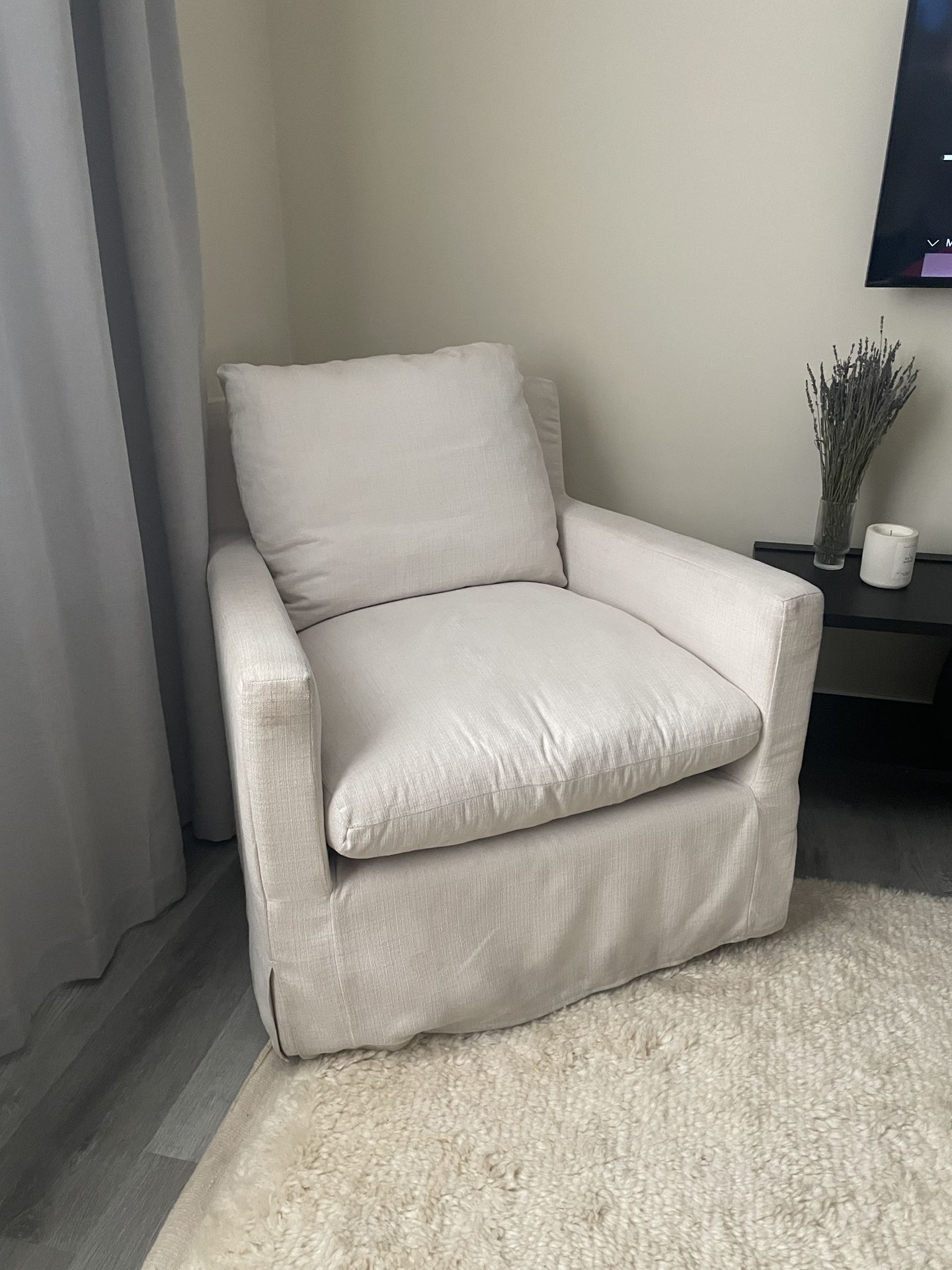 World Market Brynn Feather Filled Swivel Chair for Sale in Santa Clarita CA OfferUp