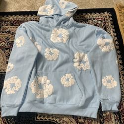 Men’s denim Tears powder blue hoodie size M