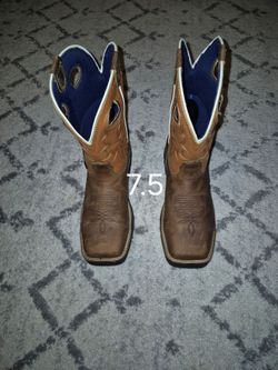 TONY LAMA WATERPROOF COMPOSITE SQUARE STEEL TOE PULL-UP BOOTS