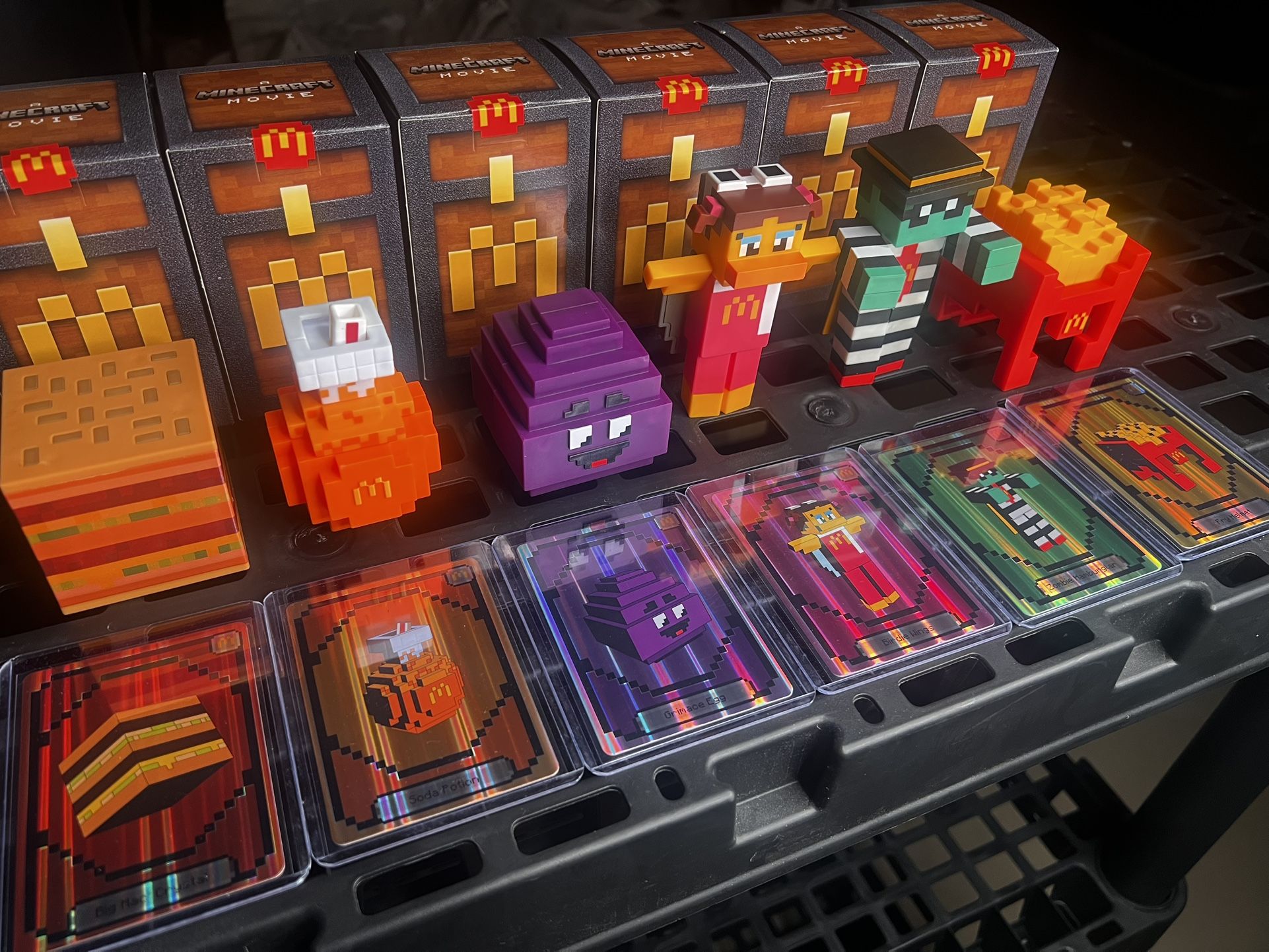 Minecraft McDonald’s 2025 Adult Happy Meal Toys - Full Set of 6 Figures w/ Unused DLC Codes