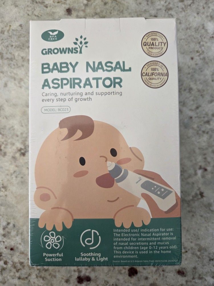 GROWNSY Nasal Aspirator for Baby, Electric Nose Aspirator for Toddler, Baby Nose Sucker