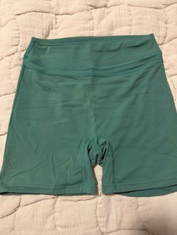 Green women’s workout shorts