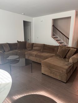 Brown Velvet Sofa