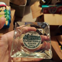 Vintage Mount Vernon Dining Hall 4h Glass Ashtray