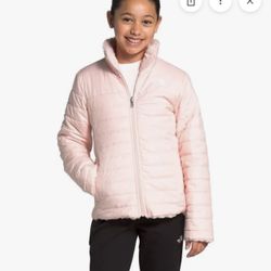 THE NORTH FACE GIRL'S PINK REVERSIBLE JACKET FLEECE (SIZE 10-12)