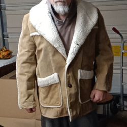 Vtg Suede and wool jacket