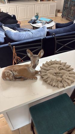 “FREE” Stone Deer and smiling Sun “ FREE”