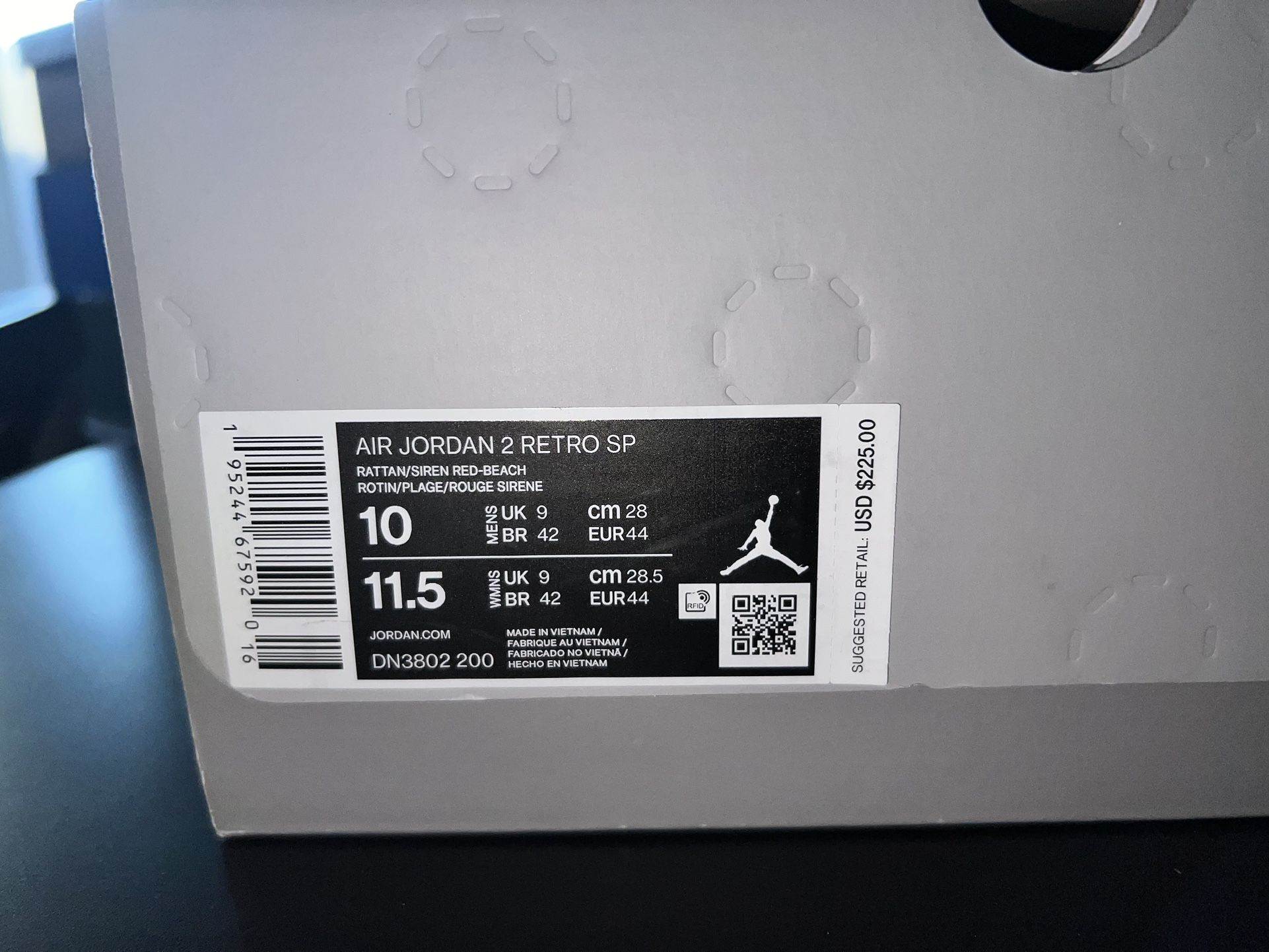 Jordan 2 Size 10 Union