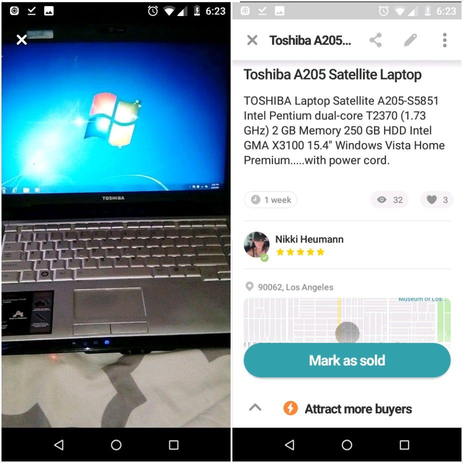 Toshiba A205 Satellite Laptop